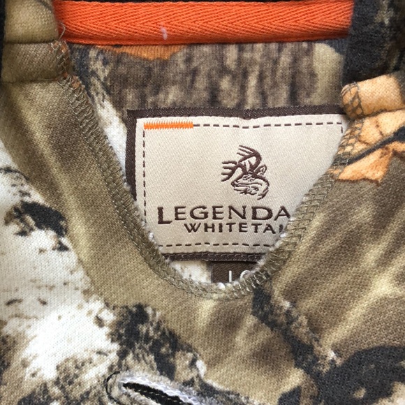 Legendary WhiteTails Camo Pullover Hooded Sweatshirt Sz Lg - Picture 12 of 13